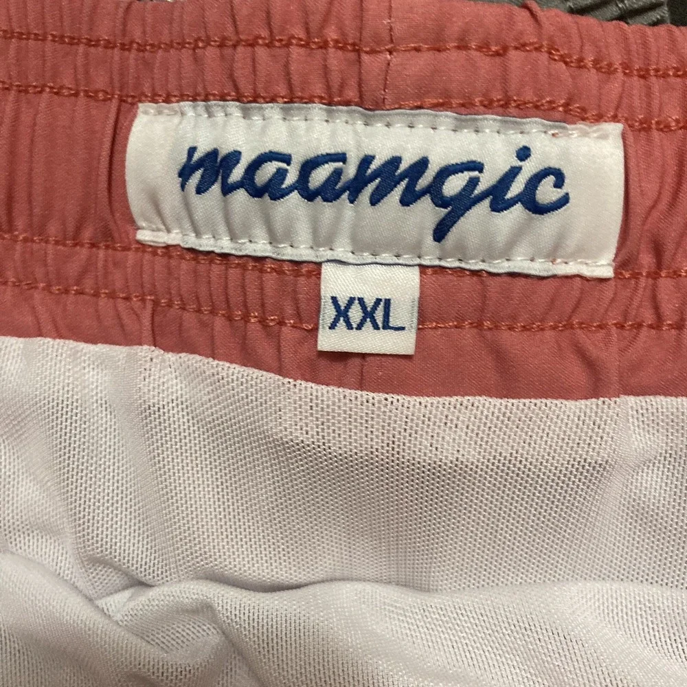 maamgic Mens NEW Swim Trunks Quick Dry Swim Shorts Mesh Lining Sz‎ XXL Flamingos